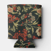 フローラテクスチャ:シームレスな花模様 缶クーラー (裏面)