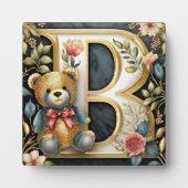 フローラテディベアーレターB フォトプラーク (正面)
