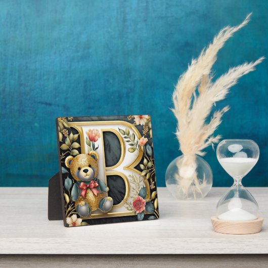 フローラテディベアーレターB フォトプラーク (インサイチュ)