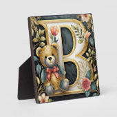 フローラテディベアーレターB フォトプラーク (正面)