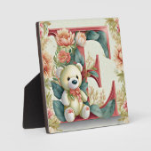 フローラテディベアーレターE フォトプラーク (正面)