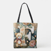 フローラテディベアーレターF トートバッグ (裏面)