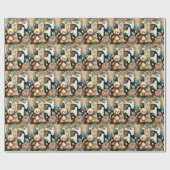 フローラテディベアーレターF ラッピングペーパー (フラット)