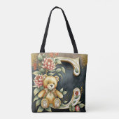 フローラテディベア文字C トートバッグ (裏面)