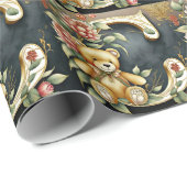 フローラテディベア文字C ラッピングペーパー (ロールコーナー)