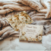 フローラテディベア赤ちゃんシャワーサンキューカード サンキューカード