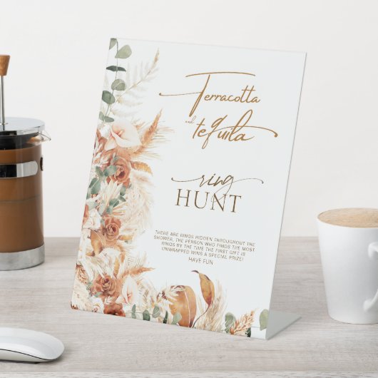 フローラテラコッタアンドテキーラリングや輪狩りブライダル 台座サイン (インサイチュ)