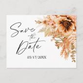 フローラテラコッタウェディング日付を保存 案内ポストカード (正面)