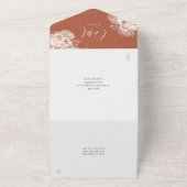フローラテラコッタパンパスグラスアー結婚チズ オールインワン招待状 (外側)
