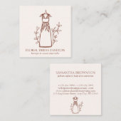 フローラテラコッタファッションドレスシーメストテーラー スクエア名刺 (正面/裏面)