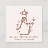 フローラテラコッタファッションドレスシーメストテーラー スクエア名刺 (正面)