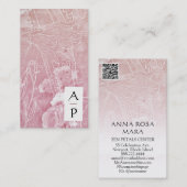 *~*フローラテラコッタフラワーカラーQRロゴ写真 名刺 (正面/裏面)