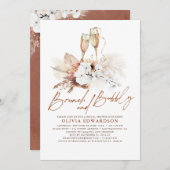 フローラテラコッタブライダルシャワーブランチアンドバブリー 招待状 (正面/裏面)