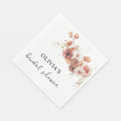 フローラテラコッタブライダルシャワー紙 スタンダードランチョンナプキン (角)