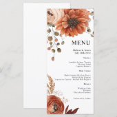 フローラテラコッタホワイトウォーター結婚カラーのメニュー メニュー (正面/裏面)