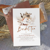 フローラテラコッタボホブライダルシャワーティーパーティー 招待状