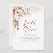 フローラテラコッタボホブライダルシャワーミセス写真 招待状 (正面)