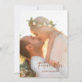 フローラテラコッタボホブライダルシャワーミセス写真 招待状 (裏面)