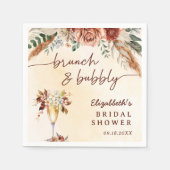 フローラテラコッタボホブライダルシャワー スタンダードカクテルナプキン (正面)