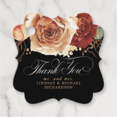 フローラテラコッタボホブラック結婚ズありがとう フェイバータグ (正面)