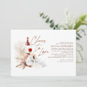 フローラテラコッタボホワインテイスティングブライダルシャワー 招待状 (スタンド正面)