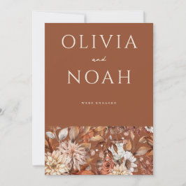 フローラテラコッタ我々は婚約した発表カード 招待状