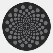 フローラテンプレートクラシックラウンドステッカー ラウンドシール (正面)