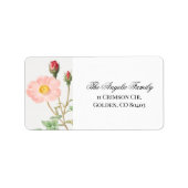 フローラテンプレート差出人住所ラベルかわいい素朴 ラベル (正面)