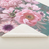 フローラテンプレート美しい花牡丹と入 シェルパブランケット (3/4)