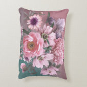 フローラテンプレート。美しい花の牡丹と入 アクセントクッション (裏面(縦))
