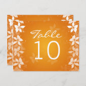 フローラテーブル番号エキゾチック開花オレンジ ポストカード (正面/裏面)