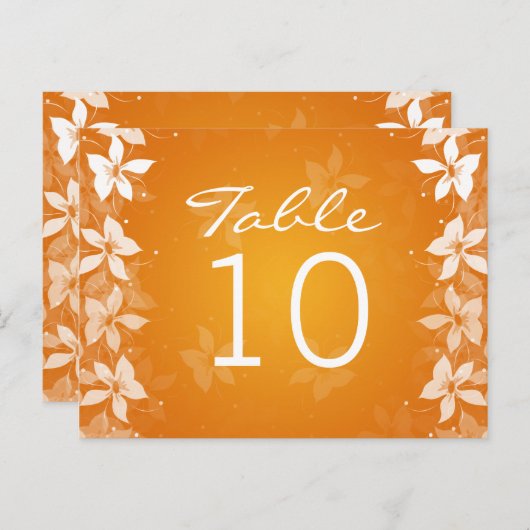 フローラテーブル番号エキゾチック開花オレンジ ポストカード (正面/裏面)