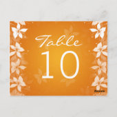 フローラテーブル番号エキゾチック開花オレンジ ポストカード (裏面)