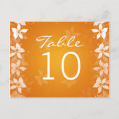 フローラテーブル番号エキゾチック開花オレンジ ポストカード (正面)