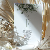 フローラテーブル番号カード(ゲスト名あり) 招待状