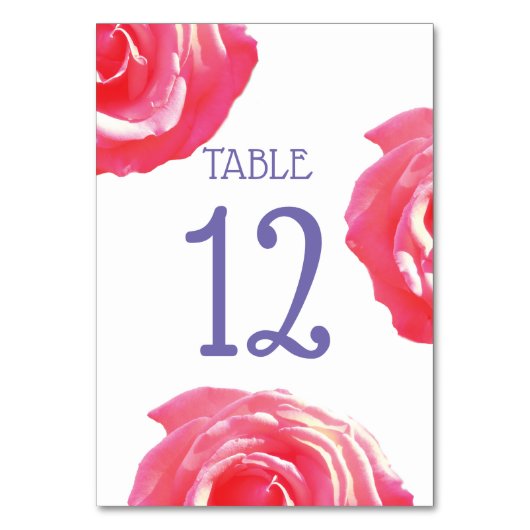 フローラテーブル番号カード テーブルナンバー (正面)