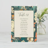 フローラテーブル番号座席表 招待状 (スタンド正面)