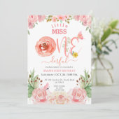 フローラテーマガールファースト誕生日 招待状 (スタンド正面)