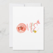 フローラテーマガールファースト誕生日 招待状 (裏面)