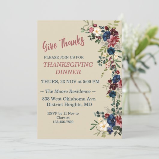 フローラテーマ感謝祭ディナカスタムー 招待状 (スタンド正面)