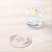 フローラテーマ50誕生日 ラウンドペーパーコースター (インサイチュ)