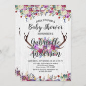 フローラディアアントラーブーケベビーシャワー招待状 招待状 (正面/裏面)