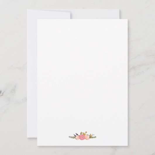 フローラディアアントラーボホシック結婚お祝い 招待状 (裏面)