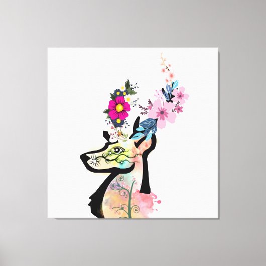 フローラディアアート自然&ワイルドライフイラストレーション キャンバスプリント (正面)