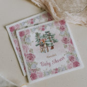 フローラディアスノーフレーク赤ちゃんガールシャワー スタンダードカクテルナプキン