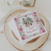 フローラディアスノーフレーク赤ちゃんガールシャワー スタンダードカクテルナプキン