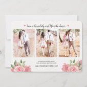 フローラディスコボールウェディング日付を保存 セーブザデート (裏面)