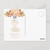 フローラディスコ結婚ボールのリハーサル招待状 ポストカード (裏面)