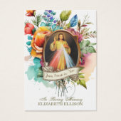 フローラディバイン・慈悲イエス葬儀祈りの言葉カード (正面)