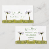 フローラデイジーの花を緑と白に！ 名刺 (正面/裏面)